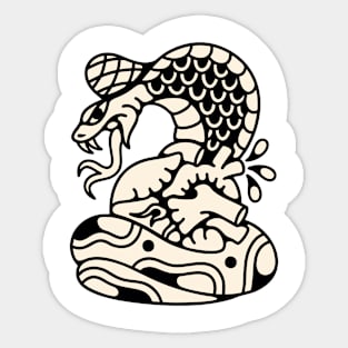 Snake and heart Sticker